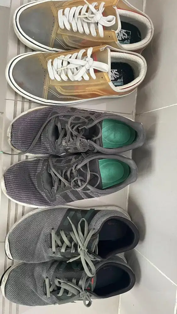 3 pair sepatu vans adidas nb
