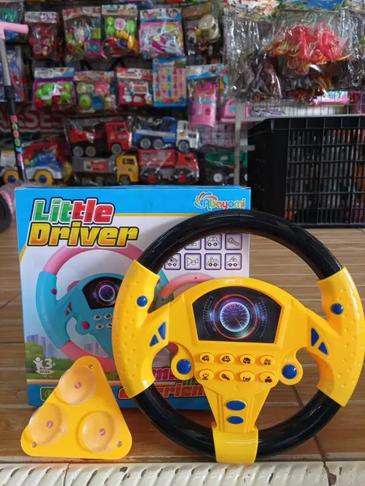 mainan anak little driver stir baterai