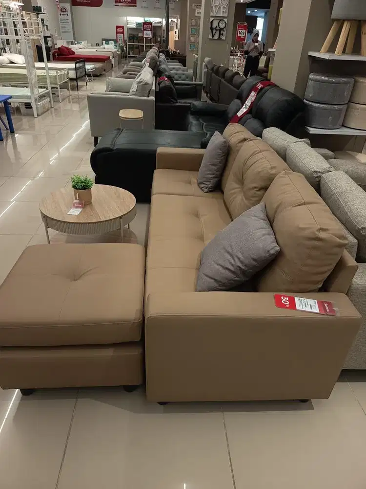 Selma Tasyi Sofa Modular Sudut Fabric - Cokelat