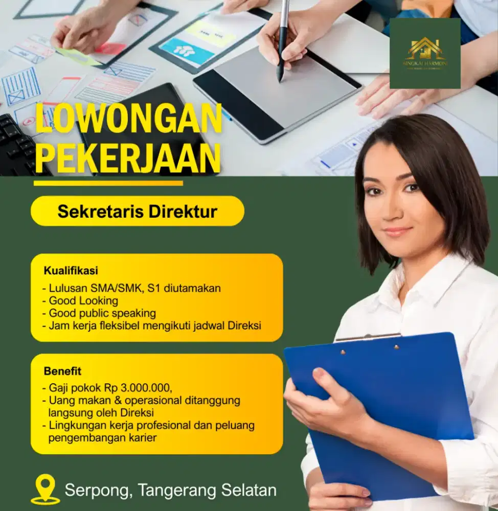 Sekretaris Direksi Butuh Cepat, Walk in interview