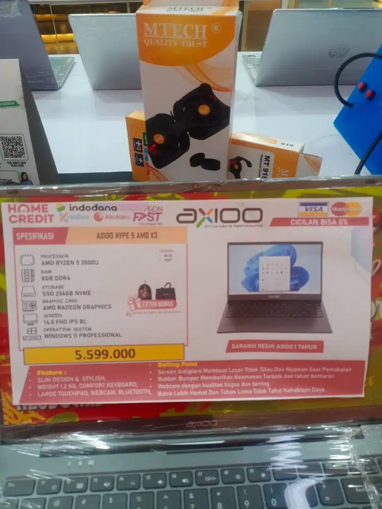 Cicilan/kredit Laptop AXIOO HYPE 5 AMD X3 Home Credit