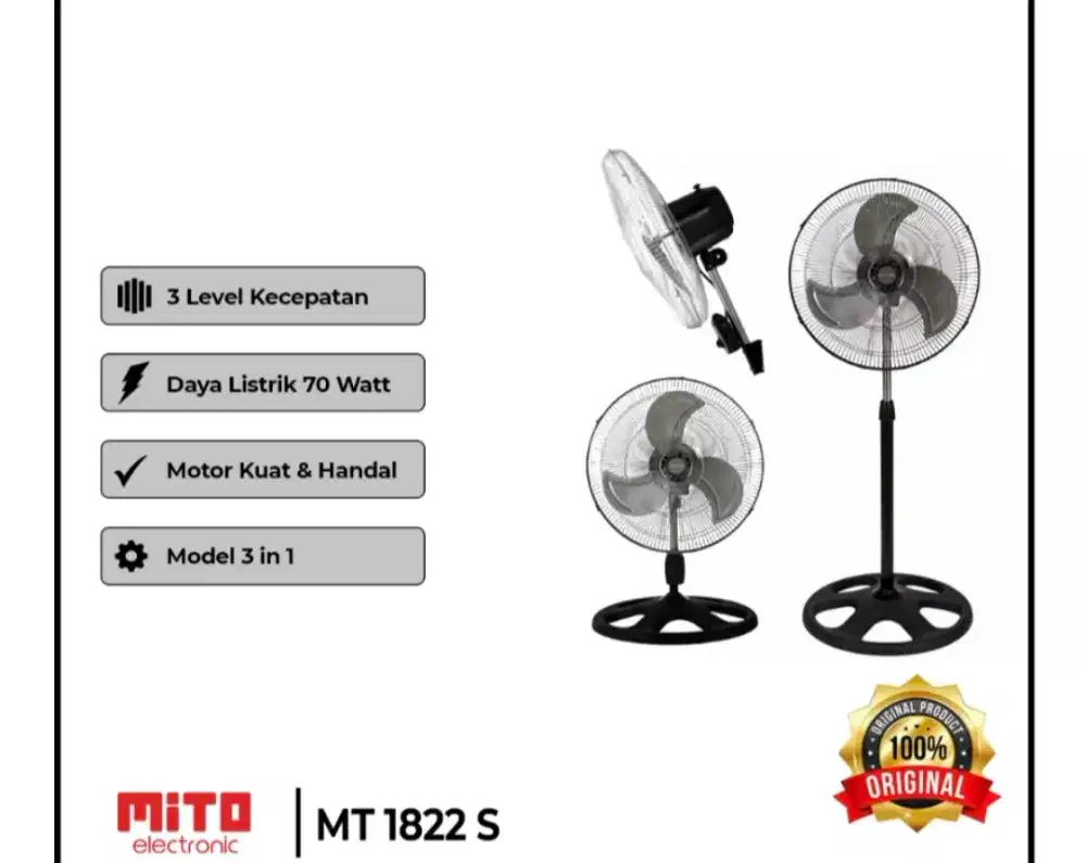 KIPAS ANGIN MITO MT1822S ( STAND FAN 18IN)