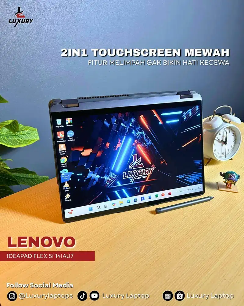 LAPTOP LENOVO IDEAPAD FLEX 5I 14IAU7 CORE I3 SSD RAM JUAL MURAH BU