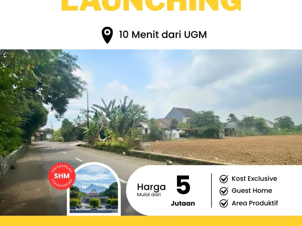 Tanah Jogja Dekat Kampus UGM & UNY, 500 Jutaan