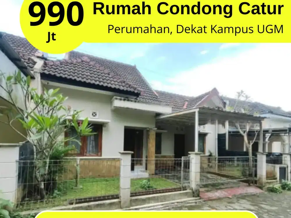 BU ;  Dijual Rumah Murah Jogja dalam Perumahan Condong catur Dekat Kampus UGM
