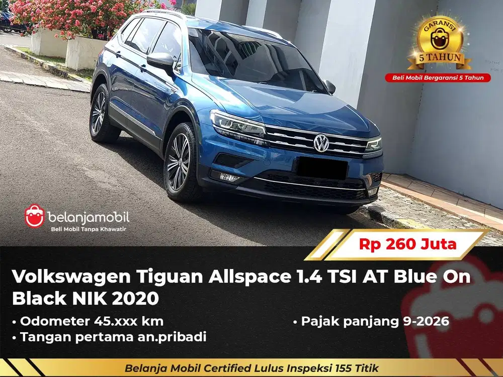 [ GARANSI 5TH ] Volkswagen VW Tiguan Allspace 1.4 TSI AT 2020/2021