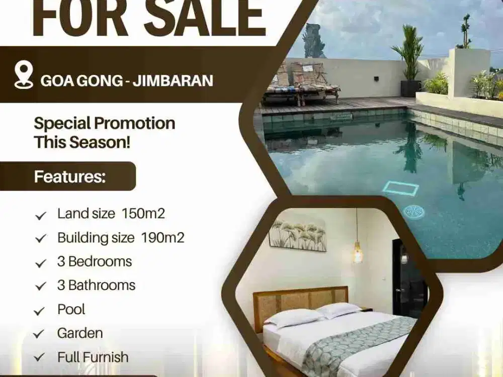 DIJUAL BRAND NEW VILLA LOKASI GOA GONG