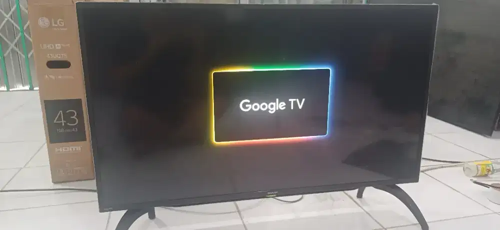 Led google tv sharp 42inchi mulus normal jaya