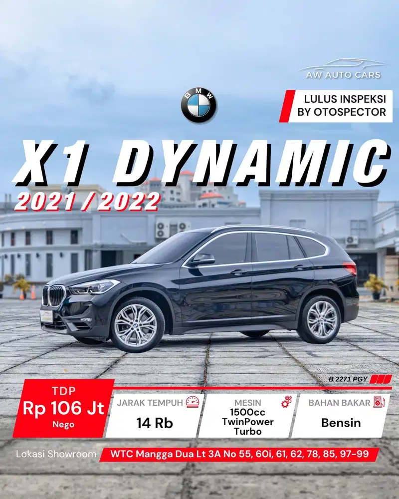 [LOW KM] BMW X1 Dynamic 2022 NIK 2021 sDrive non Panoramic xLine