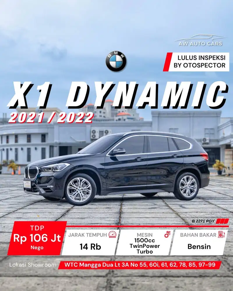 [LOW KM] BMW X1 Dynamic 2022 NIK 2021 sDrive non Panoramic xLine 2023