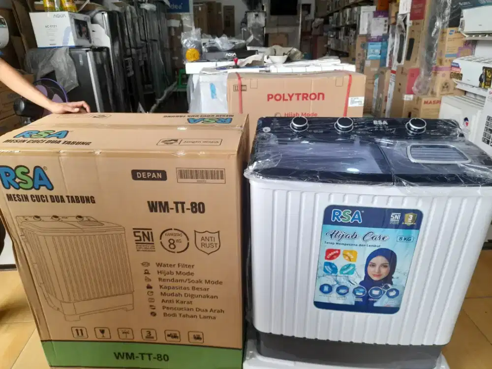 Mesin Cuci 2 tabung RSA 8 Kg
