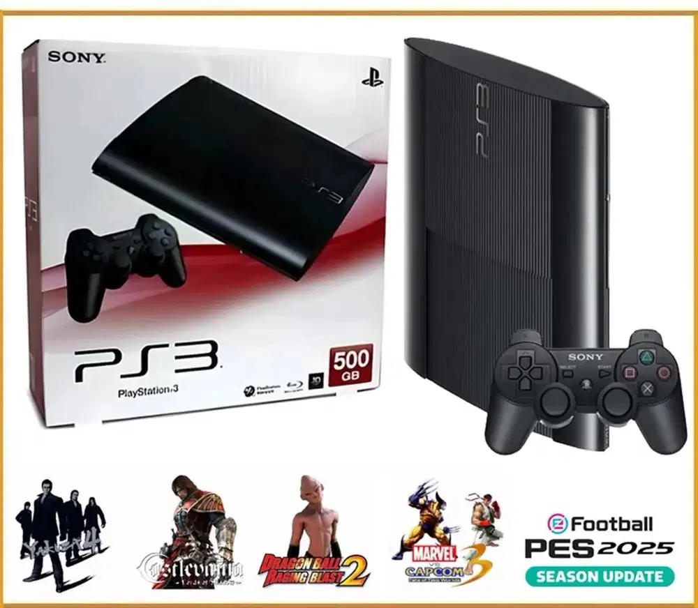 Sony ps3 super slim 500GB full game ofw 2 stick