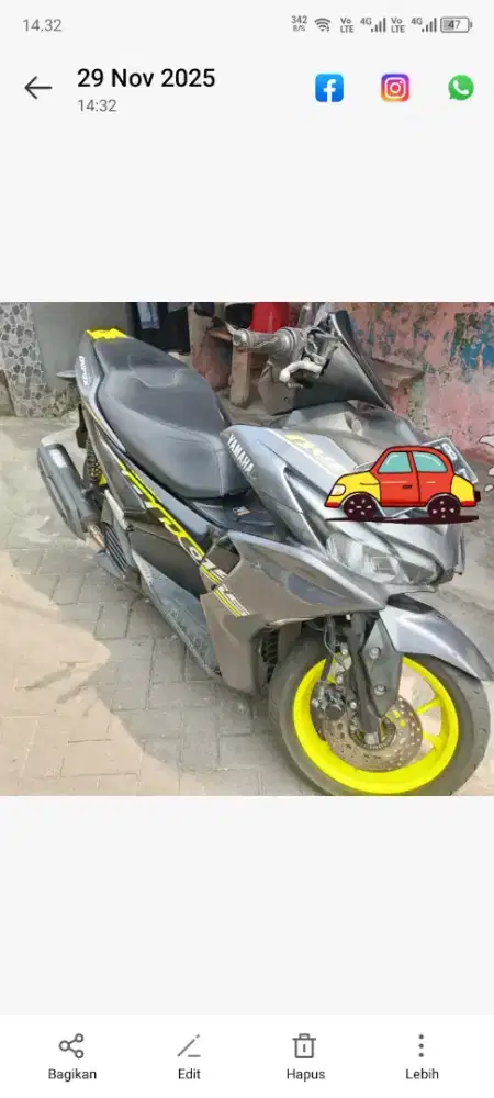 JUAL MOTOR AEROX 155 CBS