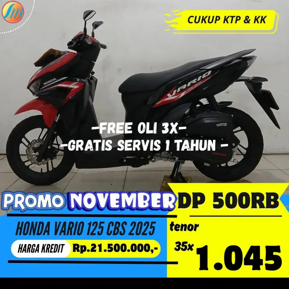 DP PROMO 500RB HONDA VARIO 125 CBS 2025 SEKEN ANGSURAN SANGAT RINGAN