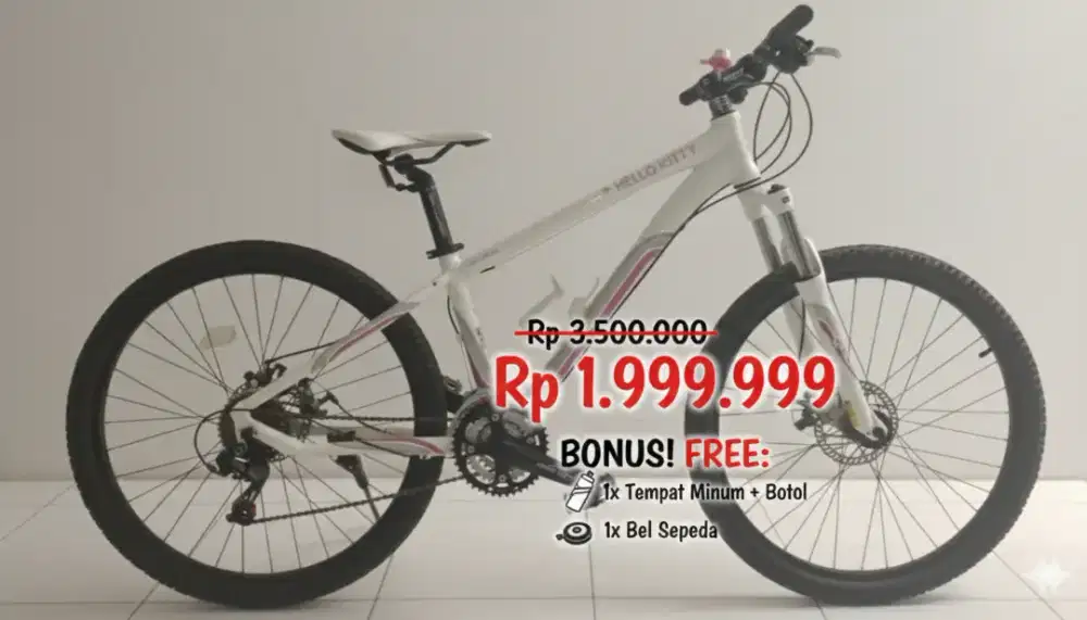 ‼️DISKON DAN TERBATAS‼️Sepeda Polygon edisi Hello Kitty
