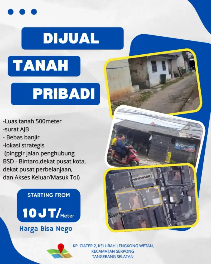 DI JUAL TANAH BESERTA KONTRAKAN AREA BSD CITY