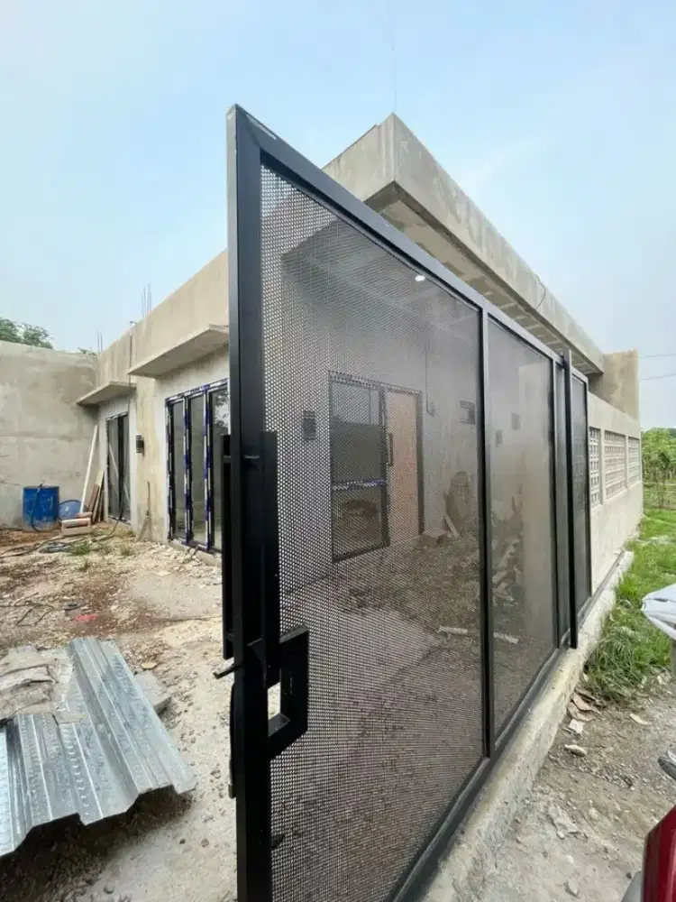 Pagar minimalis modern besi hollo galvanis