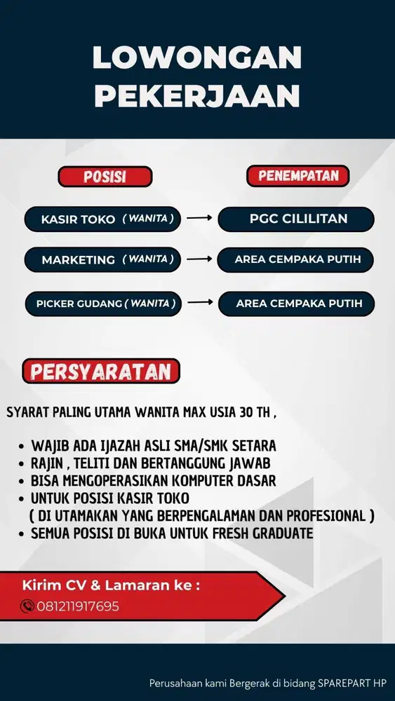 LOWONGAN KERJA KASIR TOKO