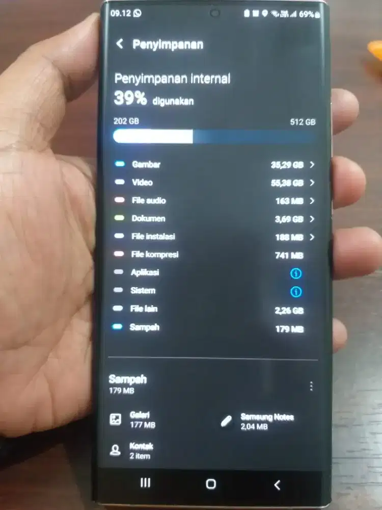 Samsung note 20 ultra ram 12/512 lengkap mulus pol