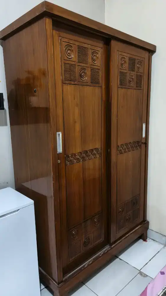 Lemari Minimalis Sliding door dua pintu 120