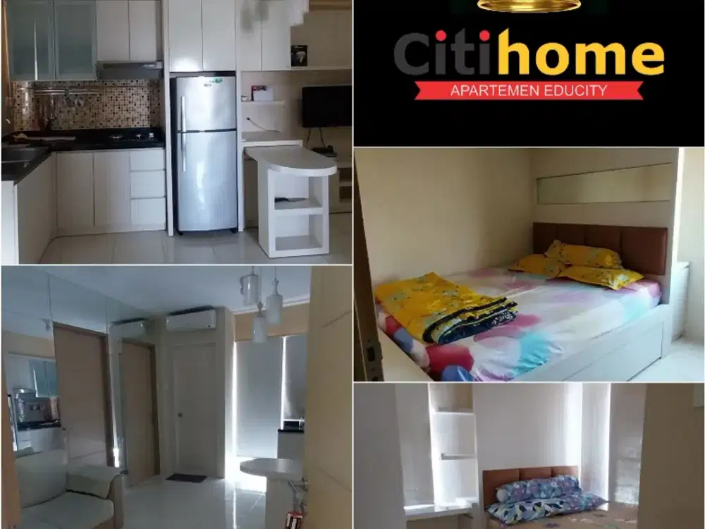 menyewakan apartemen educity 2br bulanan bycitihome