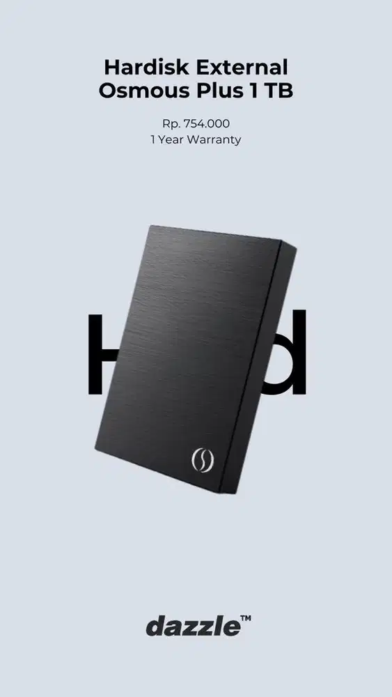 HDD OSMOUS SLIM PLUS 1 TB GARANSI 1 TAHUN