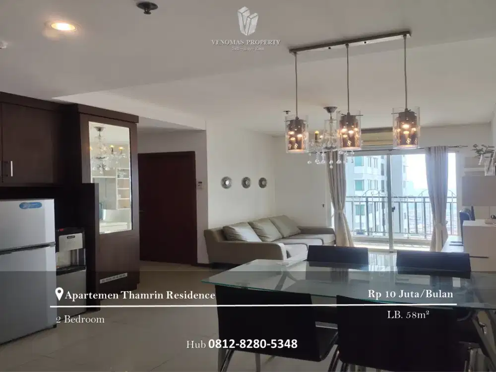 Disewakan Apartement Thamrin Residence 2BR Full Furnished Tower E