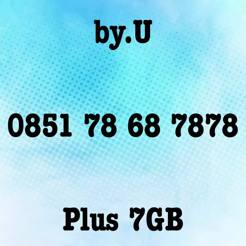 NO CANTIK TELKOMSEL BYU SERI 78XX7878 MASA AKTIF SELAMA NYA+ KUOTA 7GB