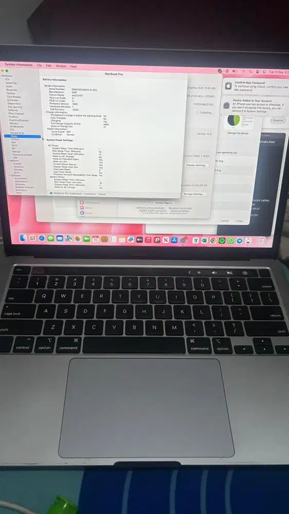 Macbook Pro touchbar 2020 8/256
