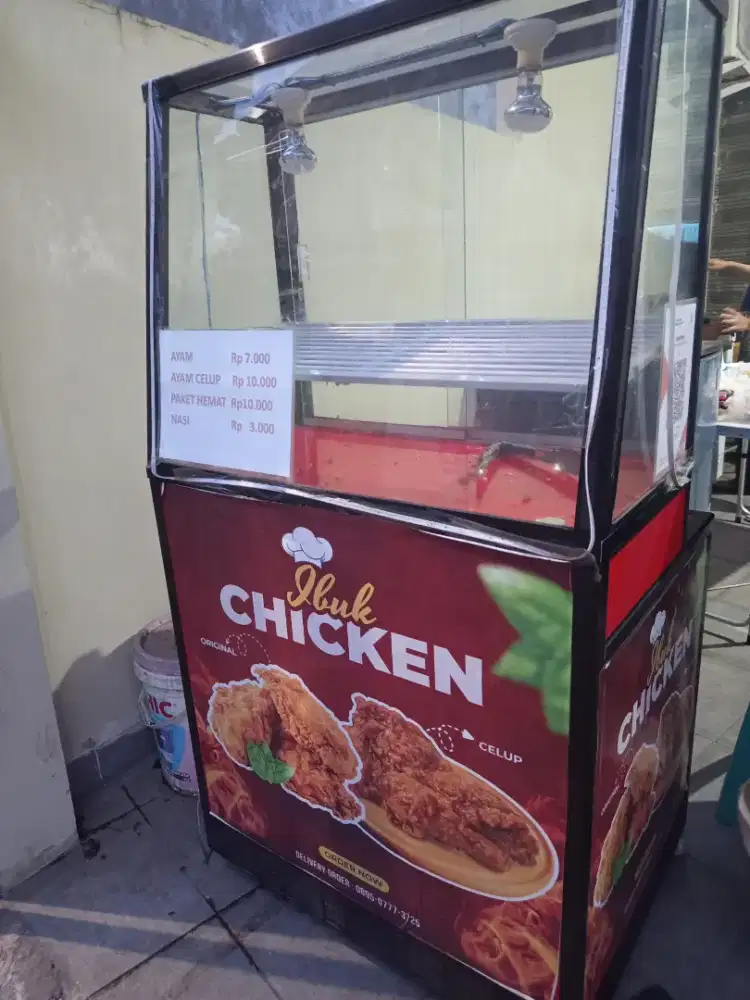 Jual Gerobak Fried Chicken Celup + diajarin cara buatnya
