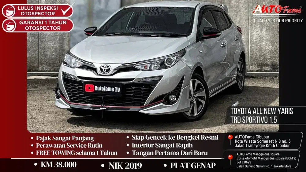 Toyota All New Yaris TRD Sportivo 1.5 AT NIK 2019