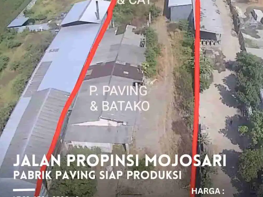 Hot Listing Top Murah Pabrik Paving Siap Produksi lokasi dekat Jalan Propinsi Mojosari Mojokerto