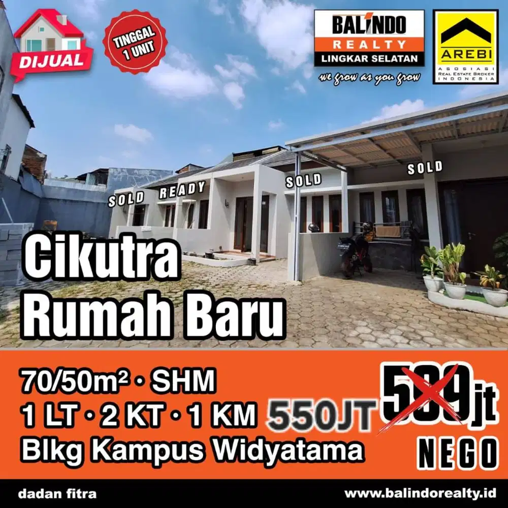 Cluster 4 unit sisa 1 Unit di cikutra Bandung