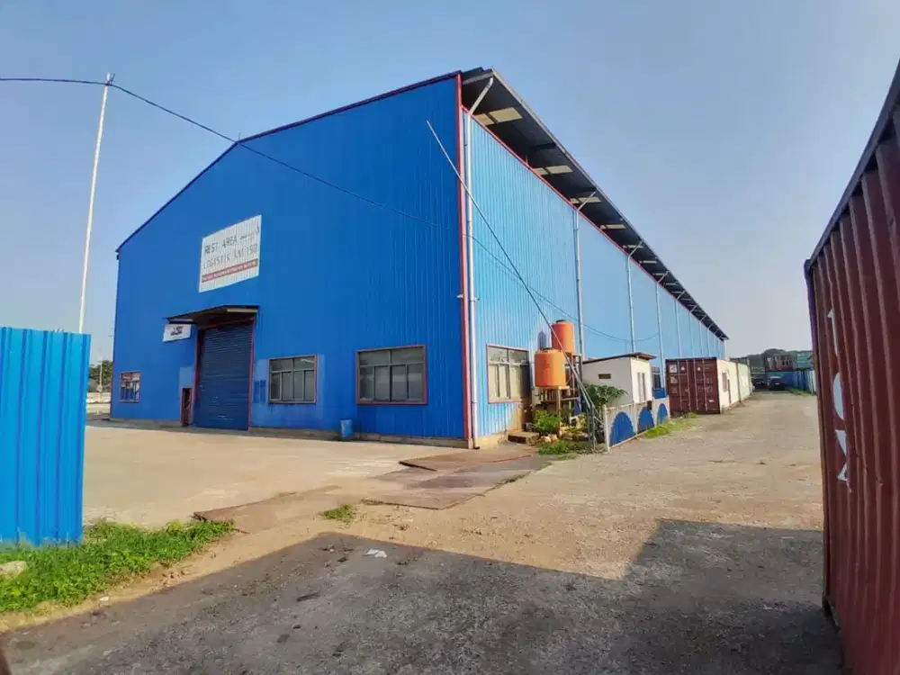 Disewa gudang 2000 m2 di rest area KM19B Tol Cikampek Tambun, Bekasi