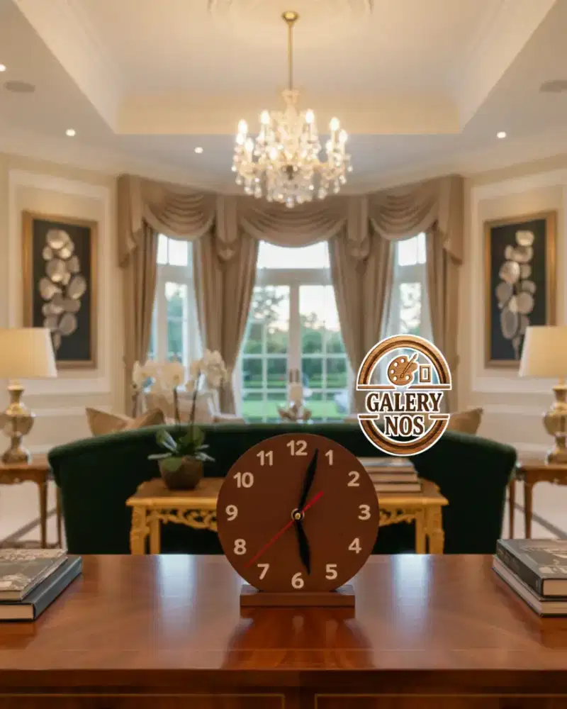 Jam Meja Kayu Minimalis Dekorasi Unik estetik