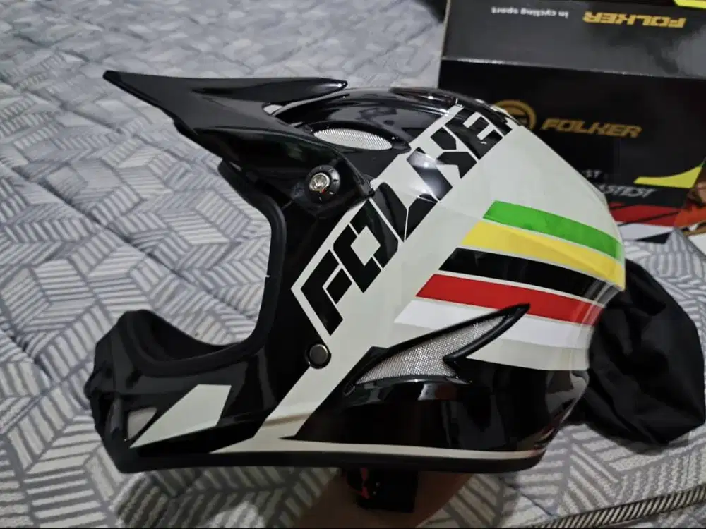 Helmet Sepeda FOLKER Original Helm Full Face DH Trail Helm Sepeda MTB