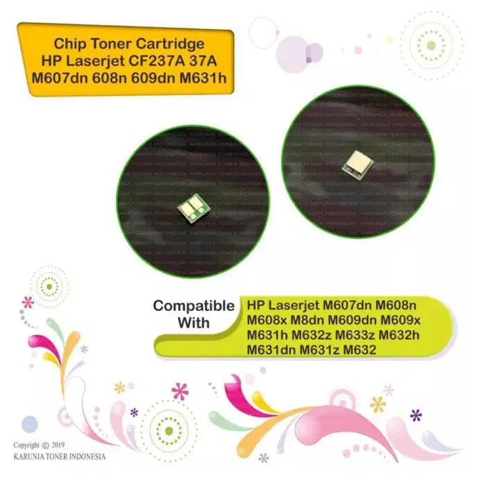CHip Toner HP Laserjet CF237A 37A M607dn M608n M609dn M631h 632z 633z