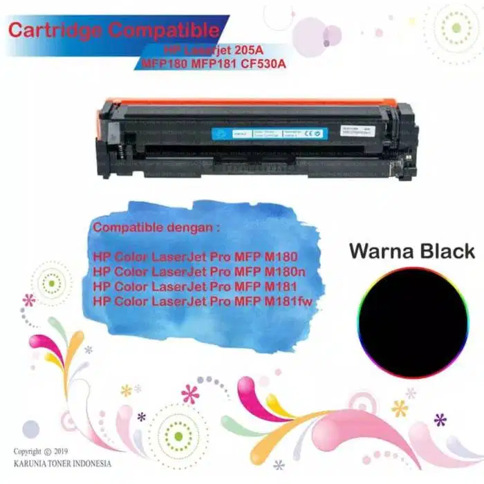 Cartridge Compatible HP 205A M180 M181 MF180 MFP181 CF531A CF531 Black