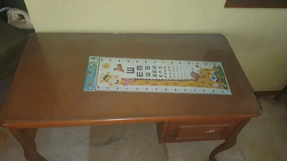 Meja Kerja Kayu Mahoni