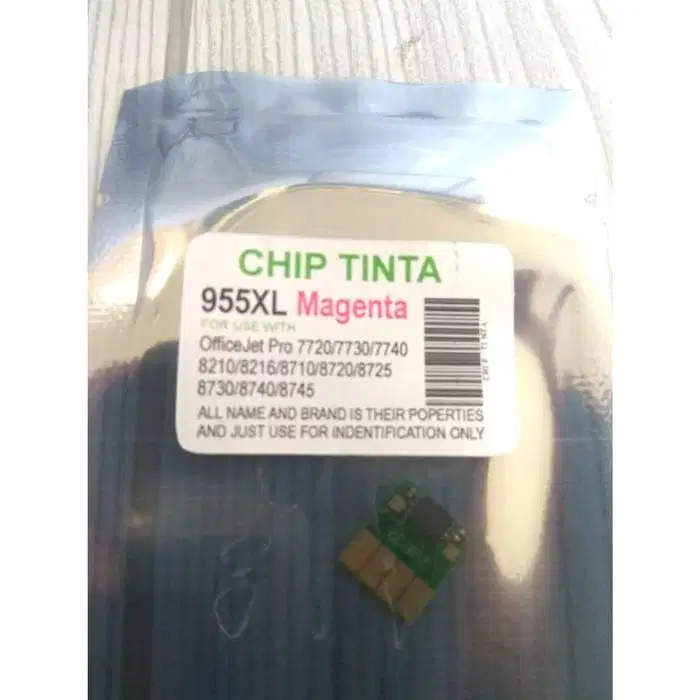 Chip 955XL cmyk harga per pcs officejet 7220/7730/7740/8210/8216/8710