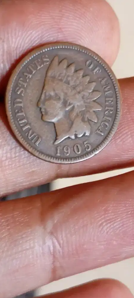 Koin 1 Cent USA Tahun 1905