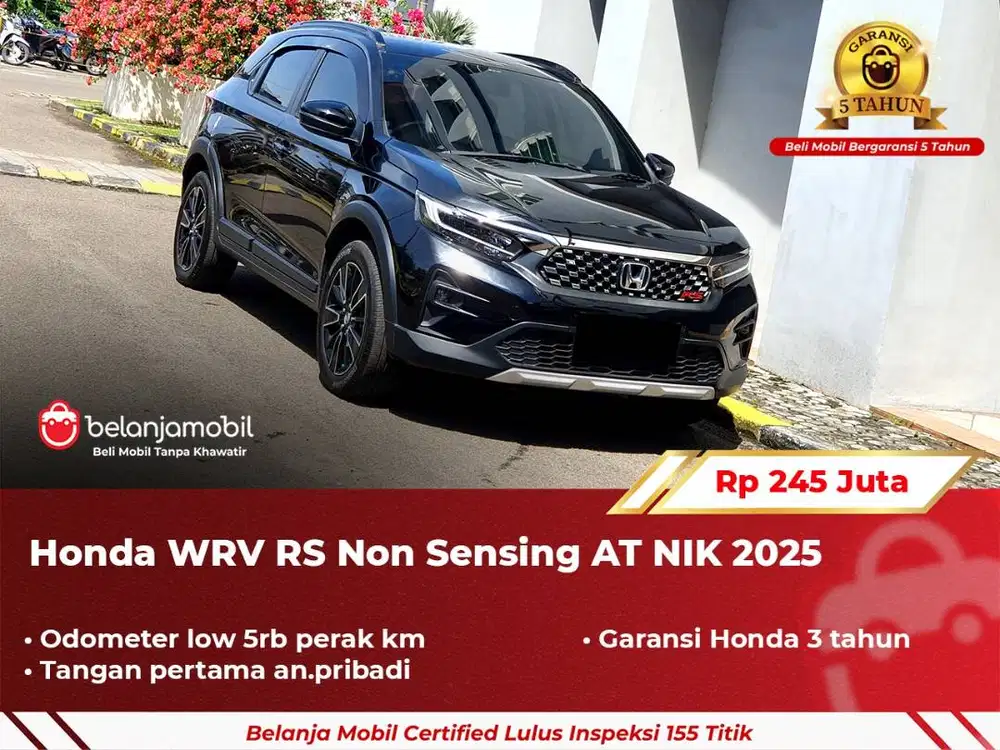 [ GARANSI 5TH ] Honda WRV WR-V WR V RS Non Sensing AT 2025/2024