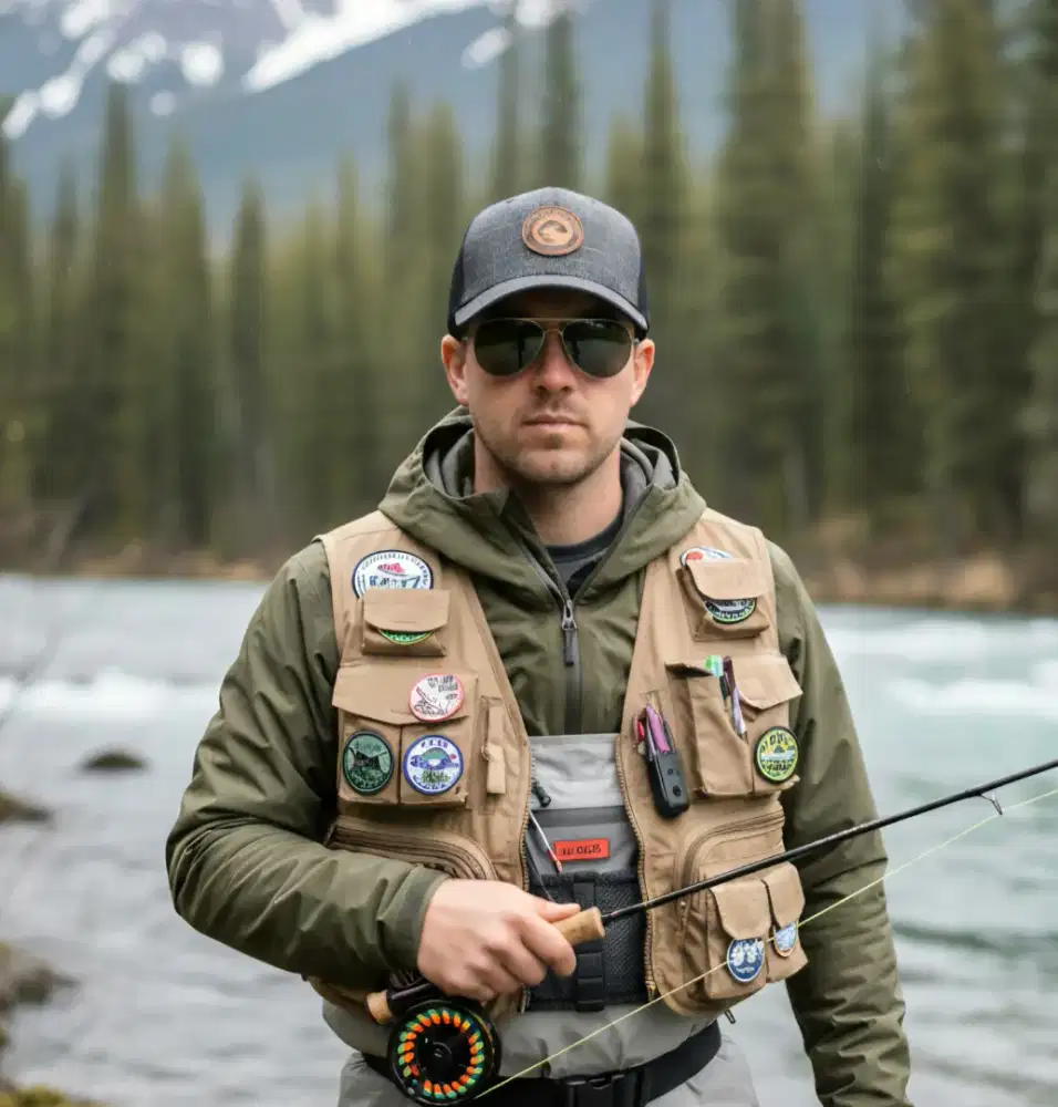 Topi Trucker Logo Ikan Original Second Warna Abu-abu Corak Hitam