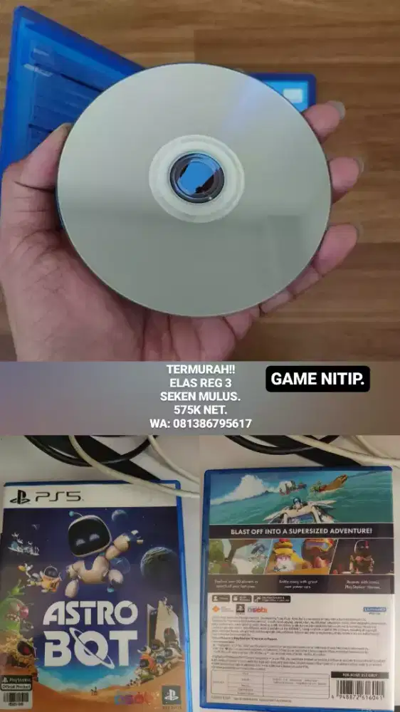 BD/Kaset PS5 ASTRO BOT (GOTY 2024) Seken Fullset Mulus