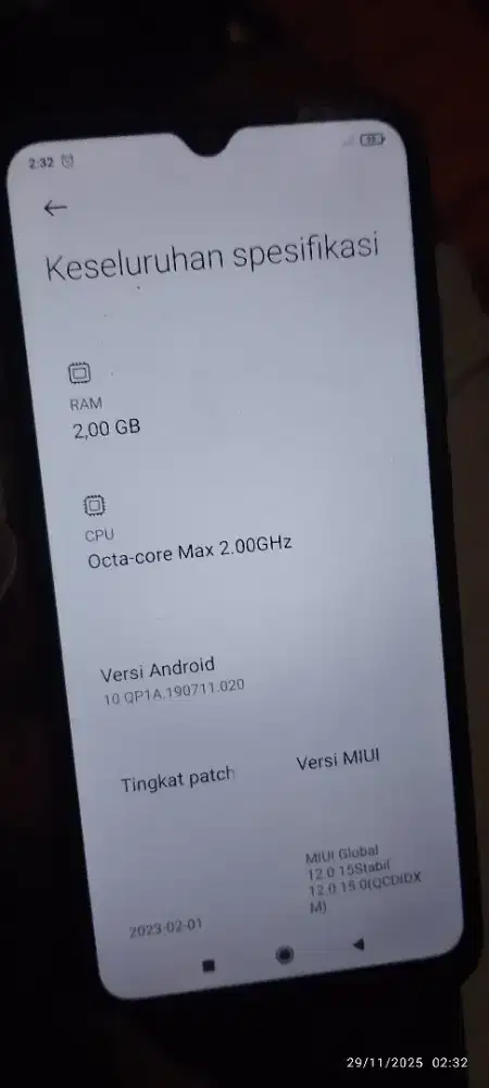 Redmi 9a 2/32 lengkap normal
