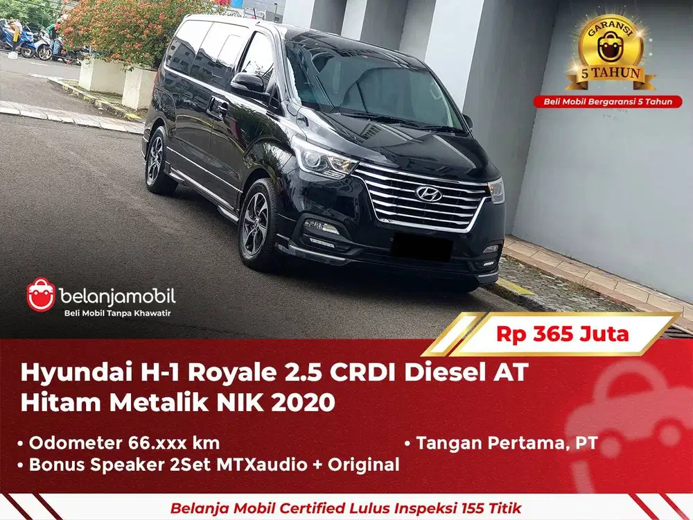 [ GARANSI 5TH ] Hyundai H1 H-1 Royale 2.5 CRDI Diesel 2020 2021 Hitam