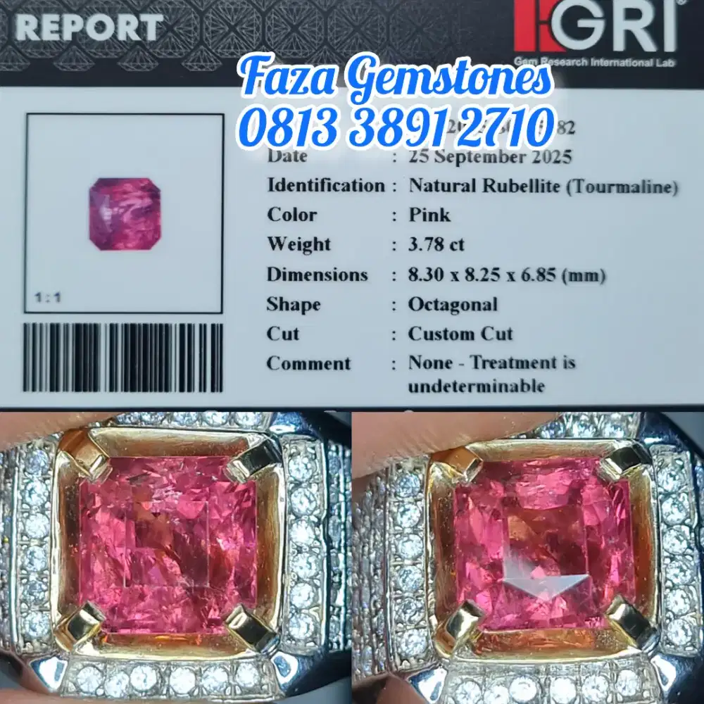 Natural Pink Rubellite Tourmaline Harga Terjangkau