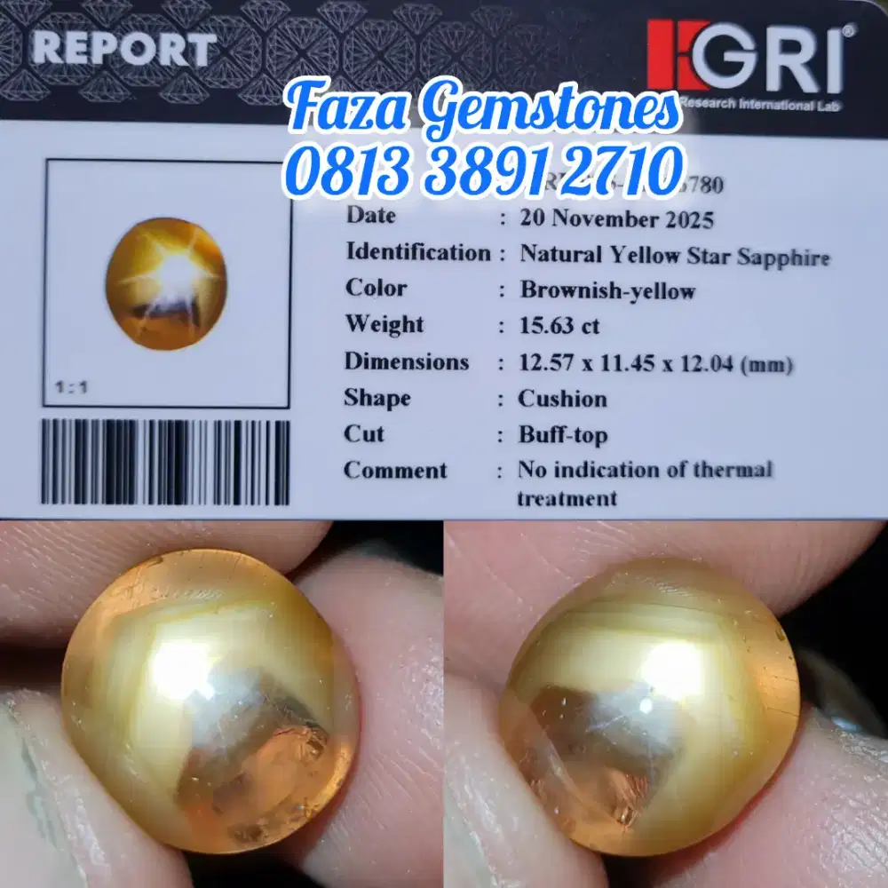Rare item Unheated Golden Yellow Star Sapphire, Collectiable