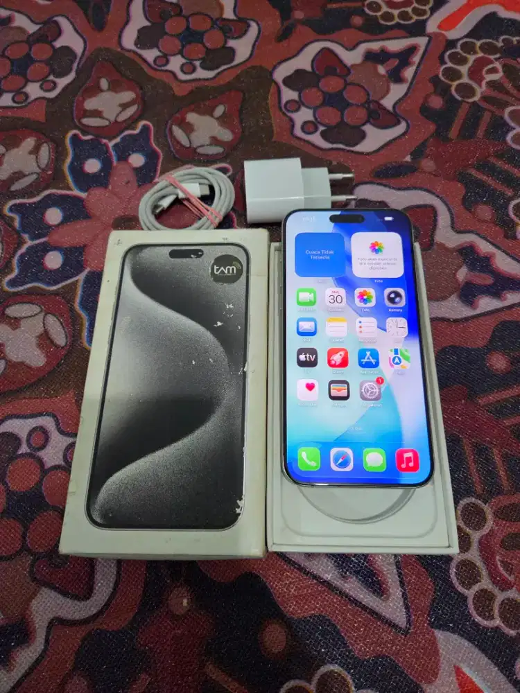 IPhone 15 Pro Max 256gb IBox Lengkap Mulus Normal