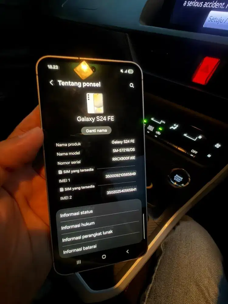 Samsung S24 SE, warna silver